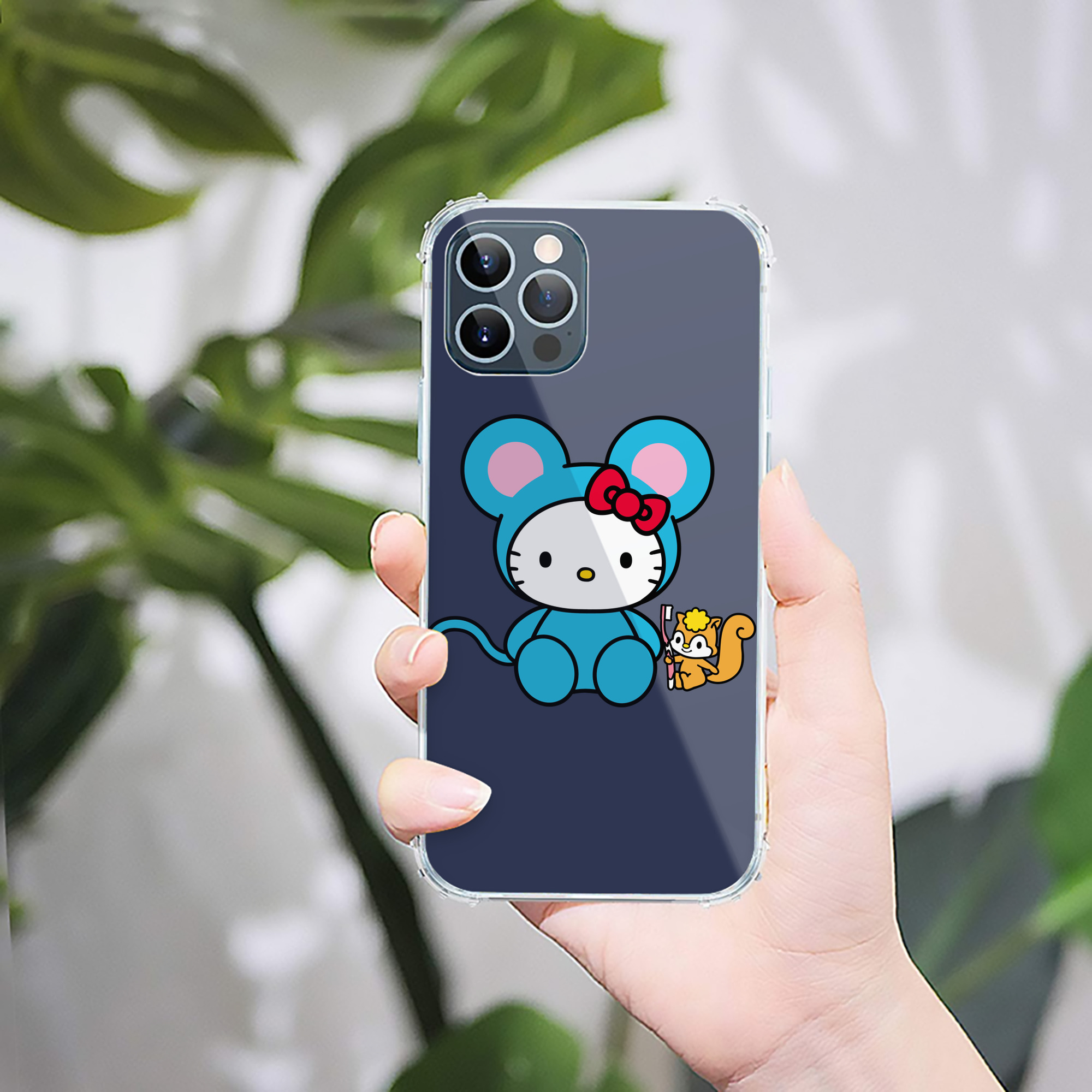 （画像用） Hello Kitty ハローキティ 【iPhone 12シリーズ対応】透明スマホケース（クリアソフトケース）